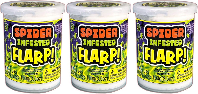 JaRu JA-RU Spider Infested Flarp Putty (3 Units) Squishy Sensory Gross Toys for Easter, ADHD Autism Spider Web Toy, Great Party Favors Fidget for Kits & Adults. Stress Relief Fun for Boys & Girls. 345-3 - Image 1